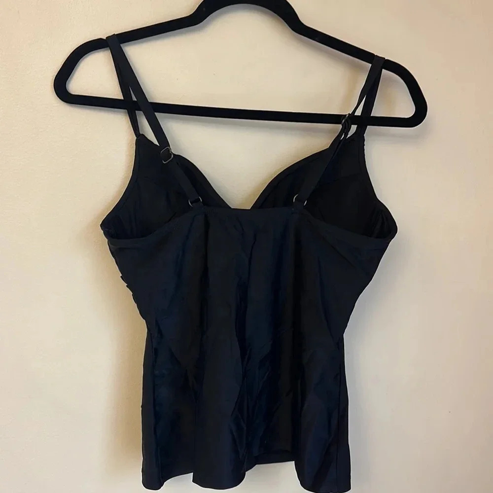 Island Escape Black Push Up Tankini Top - image 4